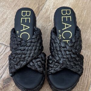 Beach by Matisse Black Woven Sandals